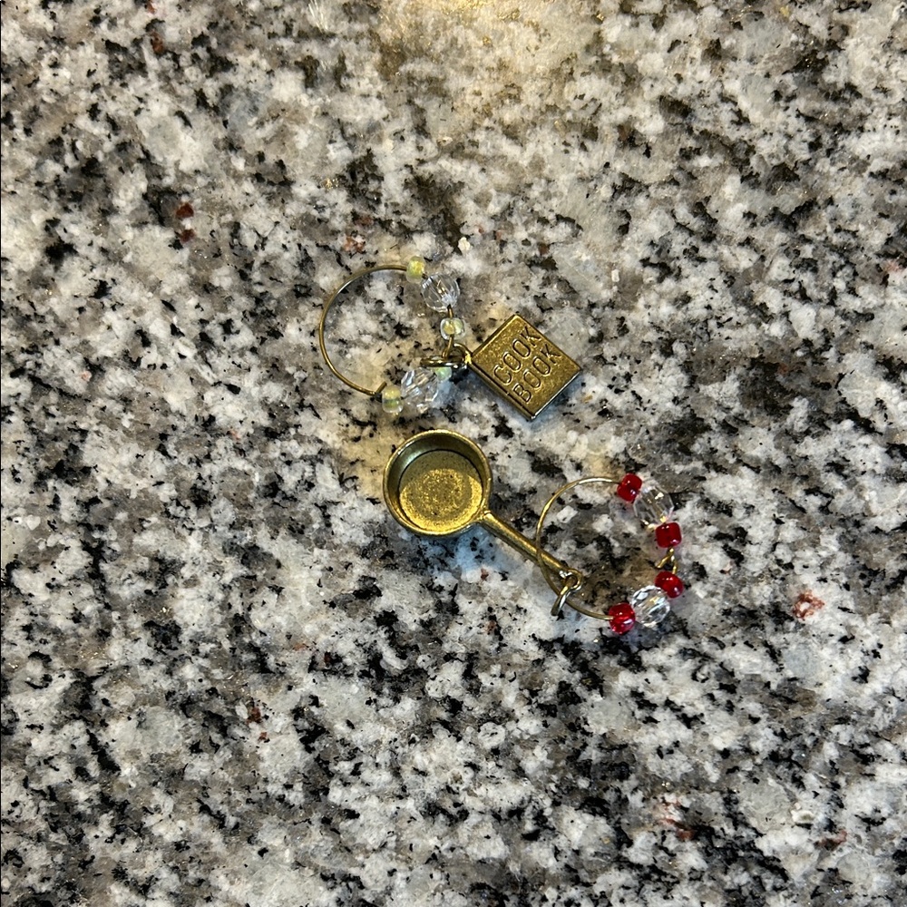 Gold and Red Charm Bracelet